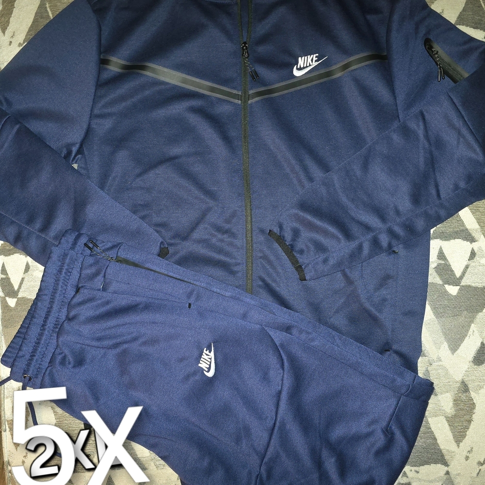 Nike Men’s Navy/Black Athletic Track Jacket and Joggers